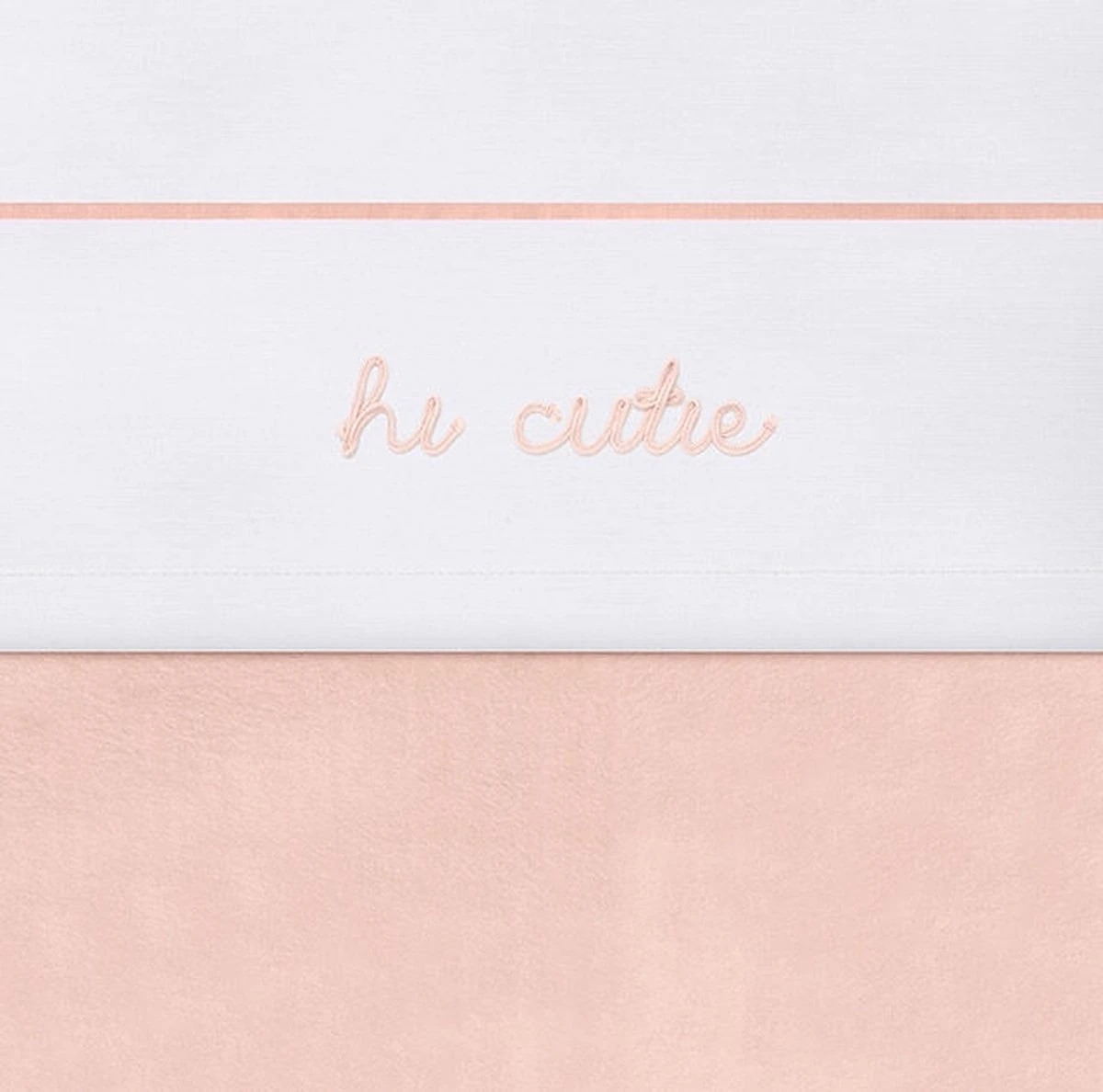 Jollein Baby Laken Ledikant 120x150cm Hi Cutie - Pale Pink 3 Jollein Baby Laken Ledikant 120x150cm Hi Cutie - Pale Pink