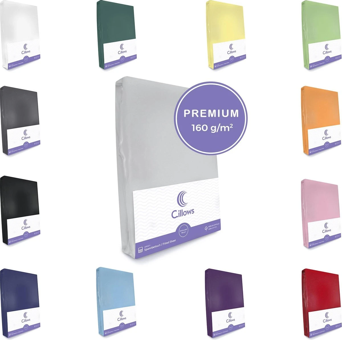 Cillows Premium Jersey Hoeslaken Voor Kinderen - 70x160 Cm - (tot 20 Cm Hoogte) - Grijs 7 Cillows Premium Jersey Hoeslaken Voor Kinderen - 70x160 Cm - (tot 20 Cm Hoogte) - Grijs - Afbeelding 5