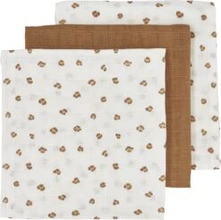 Meyco Mini Panther Hydrofiele Doeken - 3-pack - Toffee - 70x70cm
