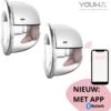 Youha® Dubbele Gen 2 Borstkolven + APP - Draadloze Borstkolven – Oplaadbare Draagbare Borstkolf - Draadloze Borstkolven – BPA Vrij - Geen Snoeren - 24mm & 28mm – Borstvoeding – Set Van 2 Stuks - Bedienbaar Met APP