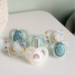 Tommee Tippee Night Time Soothers, Symmetrical Orthodontic Design, BPA-Free Silicone Baglet, 6-18m, Pack Of 6 -Peuterpaleis Winkel 1200x1195 23