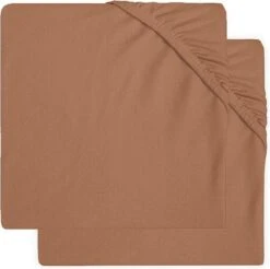Jollein Baby Hoeslaken Boxmatras Jersey 75x95cm - Caramel - 2 Stuks