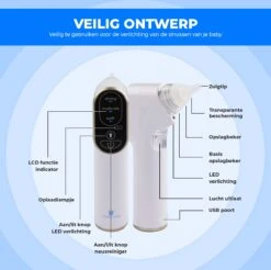 Young Star Baby - Elektrische Neusreiniger Baby - Neuszuiger Met USB - Neuspeer - Neusdouche - Snotverwijderaar -Peuterpaleis Winkel 1200x1195 4