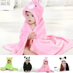 Multifunctionele Baby Fleecedeken Met Capuchon Konijn | Badcape Baby En Peuters | Deken Kinderen | Wikkeldeken | Dekentje Baby & Peuter 0-3 Jaar | Babydeken | Kraamcadeau | Babycape | Fleece Deken | Kraam | Maxi Cosi Deken | Dier | Roze| Meisje -Peuterpaleis Winkel 1200x1198 2