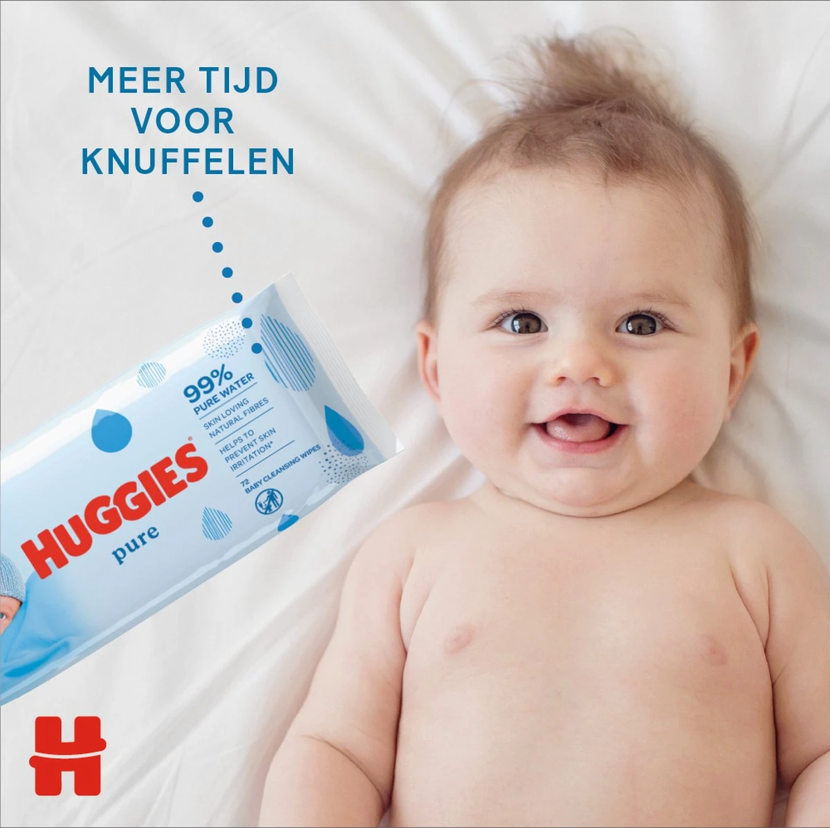 Huggies Billendoekjes - Pure 99% Water - 18 X 56 Stuks - 1008 Doekjes - Voordeelverpakking 5 Huggies Billendoekjes - Pure 99% Water - 18 X 56 Stuks - 1008 Doekjes - Voordeelverpakking - Afbeelding 3