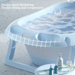 K IKIDO Babybadje - Opvouwbaar Bad Baby - Inclusief Badkussen - Peuterbadje - Blauw -Peuterpaleis Winkel 1200x1200 1031