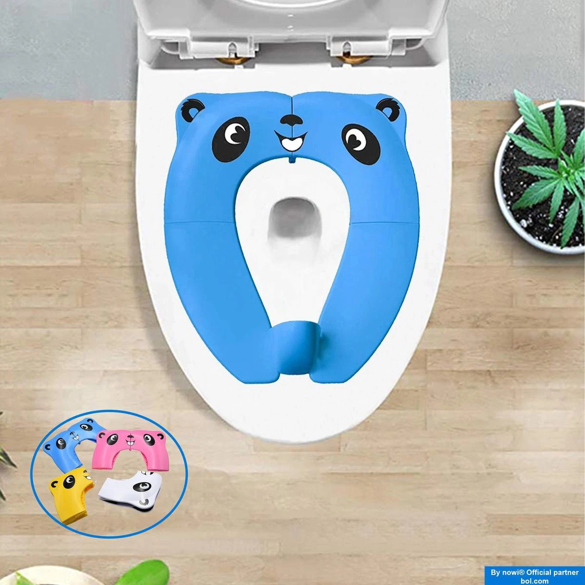 Merkloos Wc Verkleiner Opvouwbaar - Licht En Compact Reis-Formaat WC Bril - Toilet Trainer Voor Peuters Onderweg - Panda Blauw 8 Merkloos Wc Verkleiner Opvouwbaar - Licht En Compact Reis-Formaat WC Bril - Toilet Trainer Voor Peuters Onderweg - Panda Blauw - Afbeelding 6