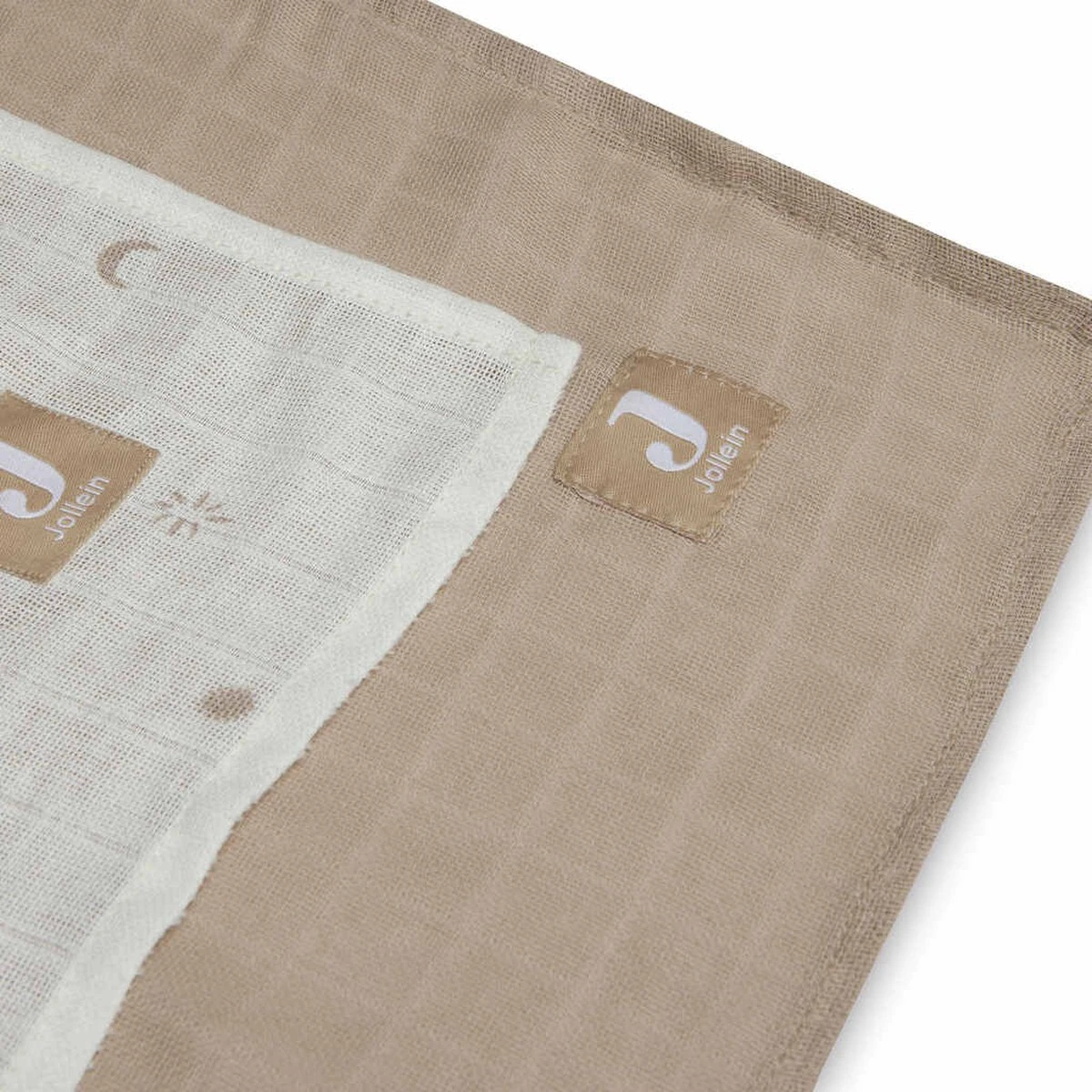 Jollein Hydrofiele Doek Large 115x115cm Stargaze - Biscuit - 2 Stuks 16 Jollein Hydrofiele Doek Large 115x115cm Stargaze - Biscuit - 2 Stuks - Afbeelding 14