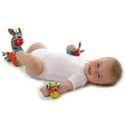 Playgro Pols- En Voetrammelaarset Zebra & Giraf - Set Van 4 Stuks, 2 Polsbandjes En 2 Rammelsokjes -Peuterpaleis Winkel 1200x1200 1136