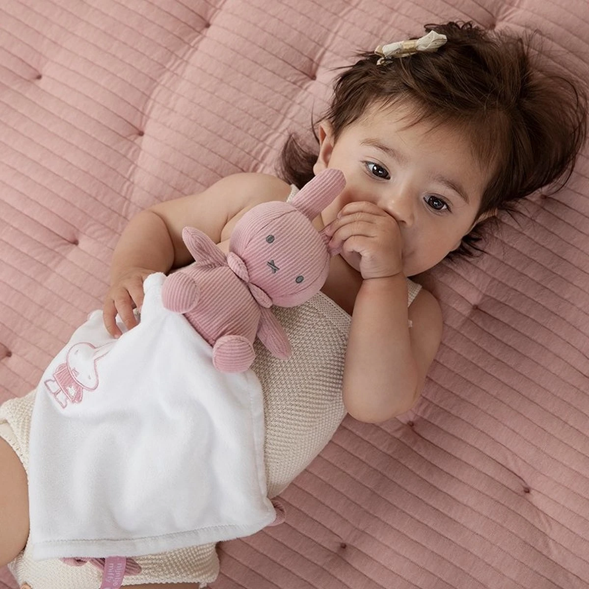 Tiamo Collection Knuffeldoekje Nijntje - Pink Baby Rib 5 Tiamo Collection Knuffeldoekje Nijntje - Pink Baby Rib - Afbeelding 3