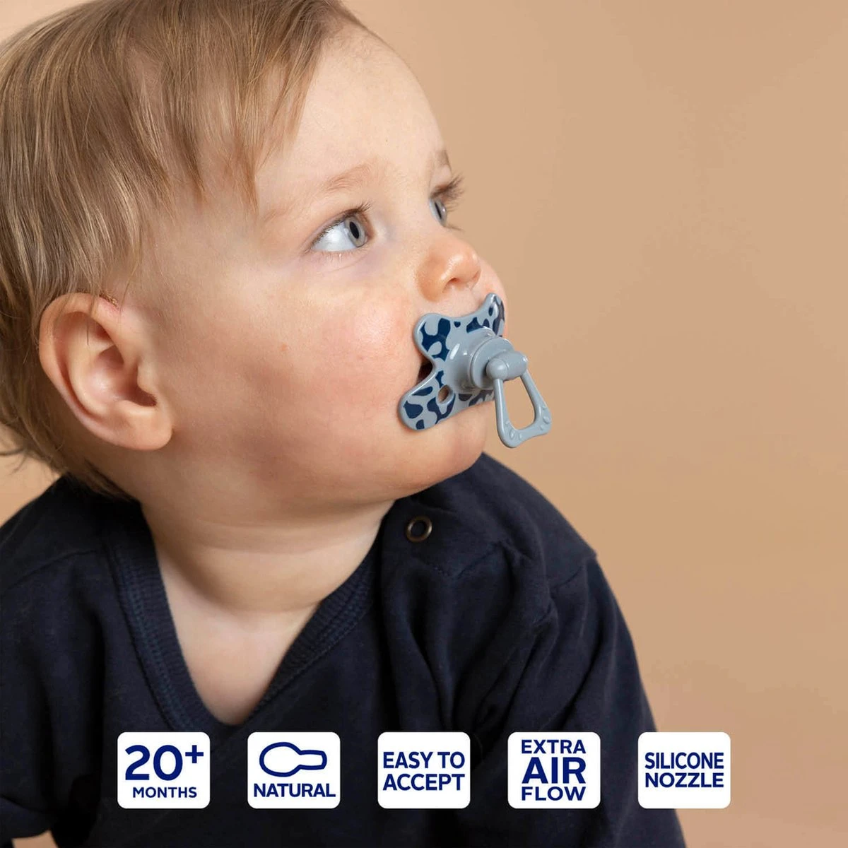 Difrax Fopspeen Natural 20+ Maanden Nature - Stone/stains - 2 Stuks 4 Difrax Fopspeen Natural 20+ Maanden Nature - Stone/stains - 2 Stuks - Afbeelding 2