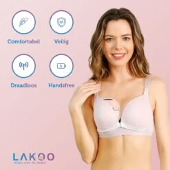 Lakoo - 2 X (stuks) Handsfree Borstkolf - Borstkolf Handsfree- Elektrische Borstkolf-2 Stuks- Oplaadbare Accu - Borstkolven- Kolfset - Borstvoeding Roze -Peuterpaleis Winkel 1200x1200 1487