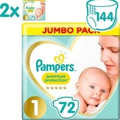 Pampers® Pampers Premium Protection Luiers - Maat 1 (2-5 Kg) - 144 Stuks - Maandbox