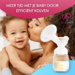 NurtureGoods Dual Efficient Borstkolf - Smart 3.0 - Vernieuwd 2023 Model - Draadloze Dubbele Elektrische Borstkolf - Oplaadbare Accu - Inclusief 2x180 Ml Babyfles, Kolfdagboek En Speen -Peuterpaleis Winkel 1200x1200 1545