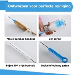 Flessenborstel - Flessenrager - Schoonmaakborstel - Flessenreiniger - 5 Stuks - Kras- En BPA Vrij - Geschikt Voor Alle Oppervlakken 11 Flessenborstel - Flessenrager - Schoonmaakborstel - Flessenreiniger - 5 Stuks - Kras- En BPA Vrij - Geschikt Voor Alle Oppervlakken -Peuterpaleis Winkel 1200x1200 1553