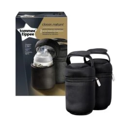 Tommee Tippee Closer To Nature - Geïsoleerde Tas Voor Zuigflessen - Set Van 2 - Zwart -Peuterpaleis Winkel 1200x1200 1649