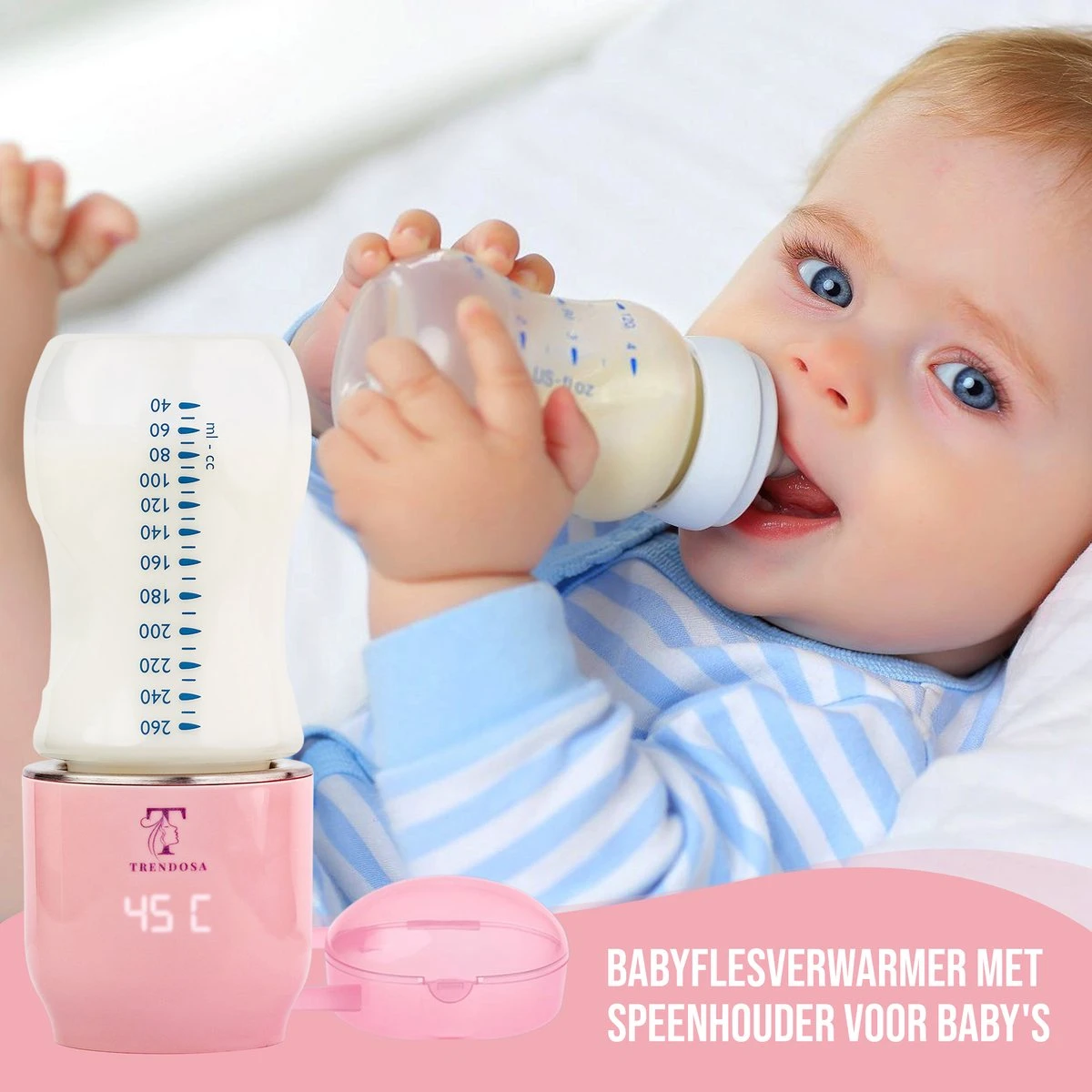 Trendosa Flessenwarmer Set - Draagbare Baby Flessenwarmer Voor Onderweg- Incl Speendoosje - Roze 6 Trendosa Flessenwarmer Set - Draagbare Baby Flessenwarmer Voor Onderweg- Incl Speendoosje - Roze - Afbeelding 4