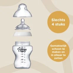 Tommee Tippee Closer To Nature - Baby Zuigflessen - Doorzichtig - 340ml - Pak Van 2 -Peuterpaleis Winkel 1200x1200 1727