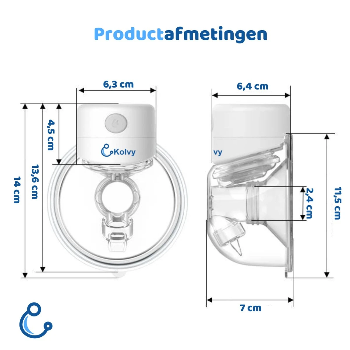 Kolvy® Max Draadloze Elektrische Borstkolf - Intelligente Kolfapparaten - Handsfree Breast Pump - USB Oplaadbaar - Professioneel - LCD Scherm - Incl. 3 Maten 18 Kolvy® Max Draadloze Elektrische Borstkolf - Intelligente Kolfapparaten - Handsfree Breast Pump - USB Oplaadbaar - Professioneel - LCD Scherm - Incl. 3 Maten - Afbeelding 16