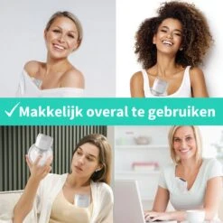 Elektrische Borstkolf - Belove - Draadloze Borstkolf - Oplaadbaar - Moedermelk - BPA-Vrij - 3 Modes - Handsfree - 2 Stuks - Turquoise -Peuterpaleis Winkel 1200x1200 1798