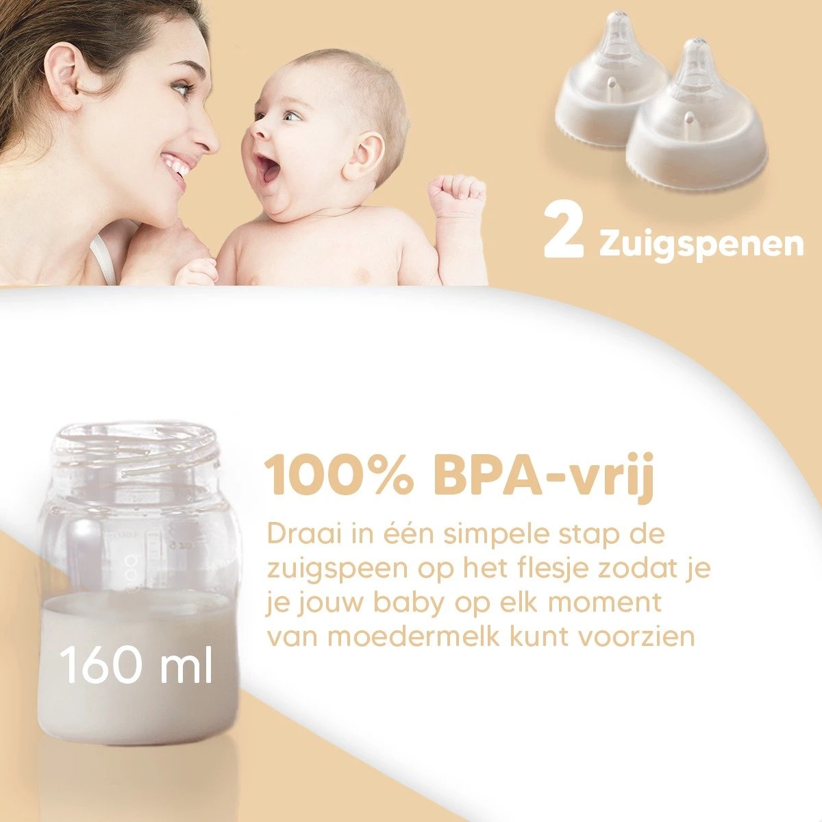 Hunnybunny® Elektrische Borstkolf Dubbel Incl. LCD Scherm - HD Touch Panel - Meerdere Zuigniveaus En Modi’s -– Kolfapparaten Electrisch – Fluisterstil En BPA Vrij 9 Hunnybunny® Elektrische Borstkolf Dubbel Incl. LCD Scherm - HD Touch Panel - Meerdere Zuigniveaus En Modi’s -– Kolfapparaten Electrisch – Fluisterstil En BPA Vrij - Afbeelding 7