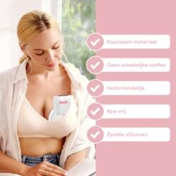 Oliva Babycare® Elektrische Borstkolf Handsfree - Draadloze Kolf - BPA-Vrij - Draagbaar Kolfapparaat - Luxe White & Baby Pink -Peuterpaleis Winkel 1200x1200 1840