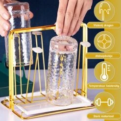 Flessenrek - Droogrek Babyfles - Flessen Rek Baby - Flessendroogrek Met Opvangbak - Afdruiprek - Afwasrek - Flessenrekje - Lekbak - Égouttoir - Goude Droogrek - Vetalo 20 Flessenrek - Droogrek Babyfles - Flessen Rek Baby - Flessendroogrek Met Opvangbak - Afdruiprek - Afwasrek - Flessenrekje - Lekbak - Égouttoir - Goude Droogrek - Vetalo -Peuterpaleis Winkel 1200x1200 1886
