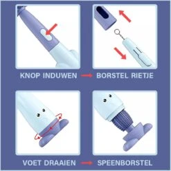Baby Flessenborstel - Flessenreiniger - Flessenborstel Siliconen - Flesvoedingsaccessoires - BPA Vrij - Groen - 3 In 1 -Peuterpaleis Winkel 1200x1200 1906
