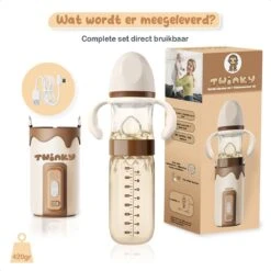 Twinky® Bottlewarmer GO – Draagbare Baby Flessenwarmer Voor Onderweg En Thuis – Incl. PPSU-Kwaliteit Babyflesje + Poederdoosje – USB-C Oplaadbaar -Peuterpaleis Winkel 1200x1200 1938