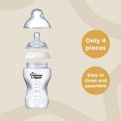 Tommee Tippee Closer To Nature - Glazen Flessen Starterpakket Voor Pasgeboren Baby's - Tepelspenen Met Anti-koliek Ventiel - Gemengde Maten - Doorzichtig - Groente -Peuterpaleis Winkel 1200x1200 1960