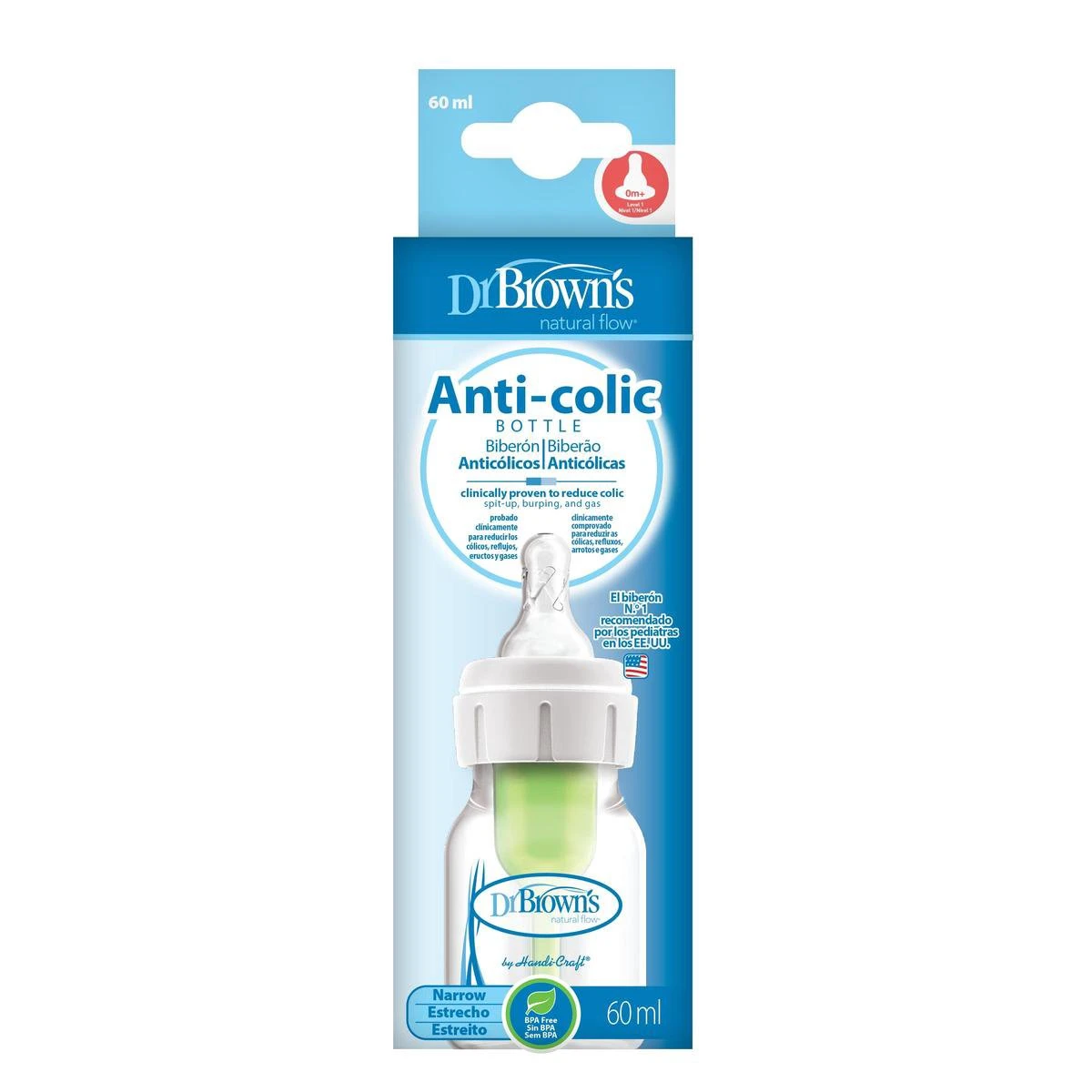 Dr. Brown's Options+ Anti-colic Standaardfles - 60 Ml 5 Dr. Brown's Options+ Anti-colic Standaardfles - 60 Ml - Afbeelding 3