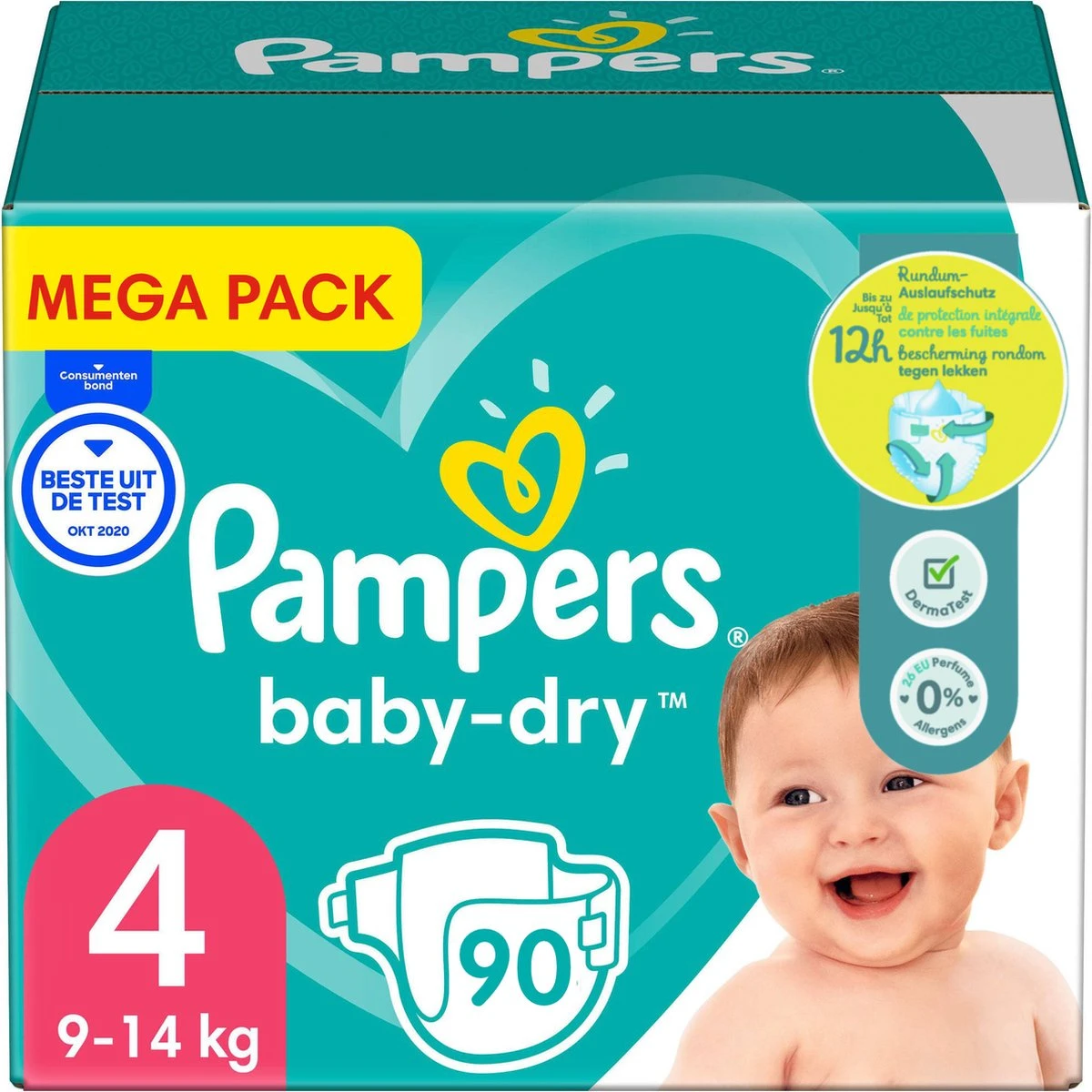Pampers® Pampers - Baby Dry - Maat 4 - Mega Pack - 90 Luiers 3 Pampers® Pampers - Baby Dry - Maat 4 - Mega Pack - 90 Luiers