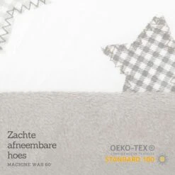 Snoozzz Voedingskussen Zwangerschapskussen Zijslaapkussen - Met Afneembare Hoes Van Katoen En Zachte Microvezel - 185cm - Ster Grijs -Peuterpaleis Winkel 1200x1200 2047