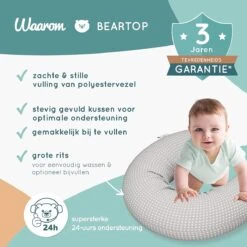 BEARTOP Comfortabel Verpleegkussen 180 Cm Lang | Zwangerschapskussen Voor Borstvoeding, Slapen, Liggen | 100% Katoenen Hoes | Hoge Kwaliteit Vulling | Zwangerschap -Peuterpaleis Winkel 1200x1200 2075