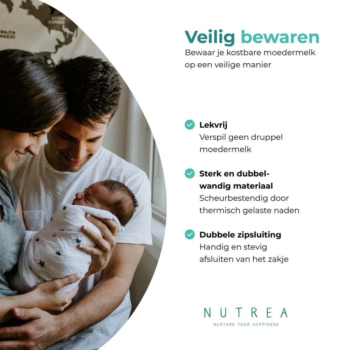 Nutrea – 100 Stuks – Moedermelk Bewaarzakjes Met Schenktuit – 200 Ml – Inclusief Pen – Borstvoeding Bewaarzakje 5 Nutrea – 100 Stuks – Moedermelk Bewaarzakjes Met Schenktuit – 200 Ml – Inclusief Pen – Borstvoeding Bewaarzakje - Afbeelding 3