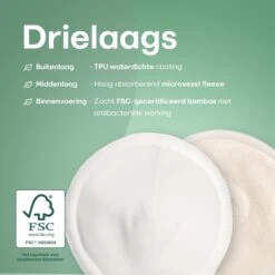 NATURE'S Groove Wasbare Zoogcompressen - Cup AA T/m C - Borstcompressen Wasbaar - Incl Waszakje En Opbergetui - 16 Stuks - Wit -Peuterpaleis Winkel 1200x1200 2139