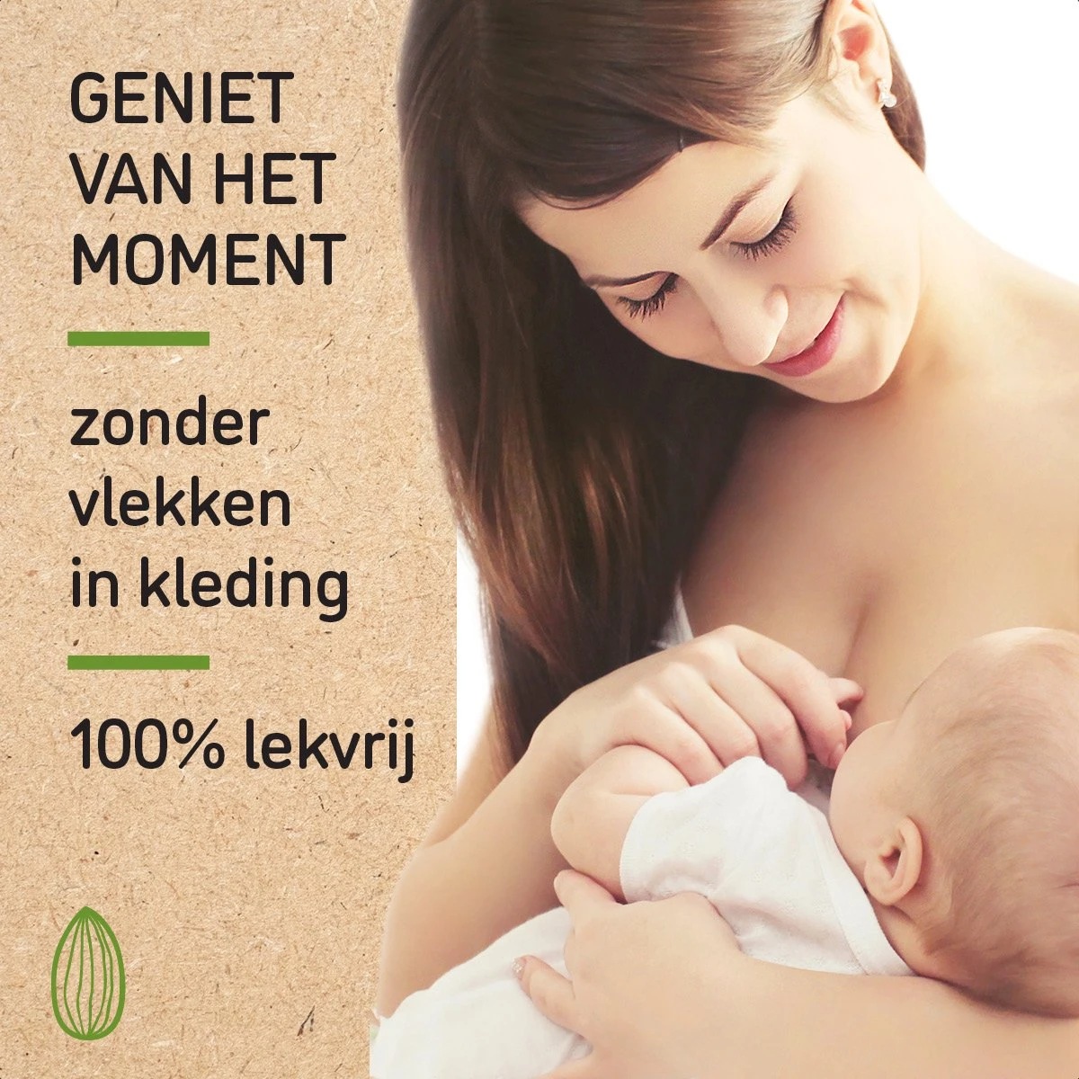 Nutty Green Hypoallergeen Bamboe Zoogcompressen - 12 Stuks 10 Nutty Green Hypoallergeen Bamboe Zoogcompressen - 12 Stuks - Afbeelding 8