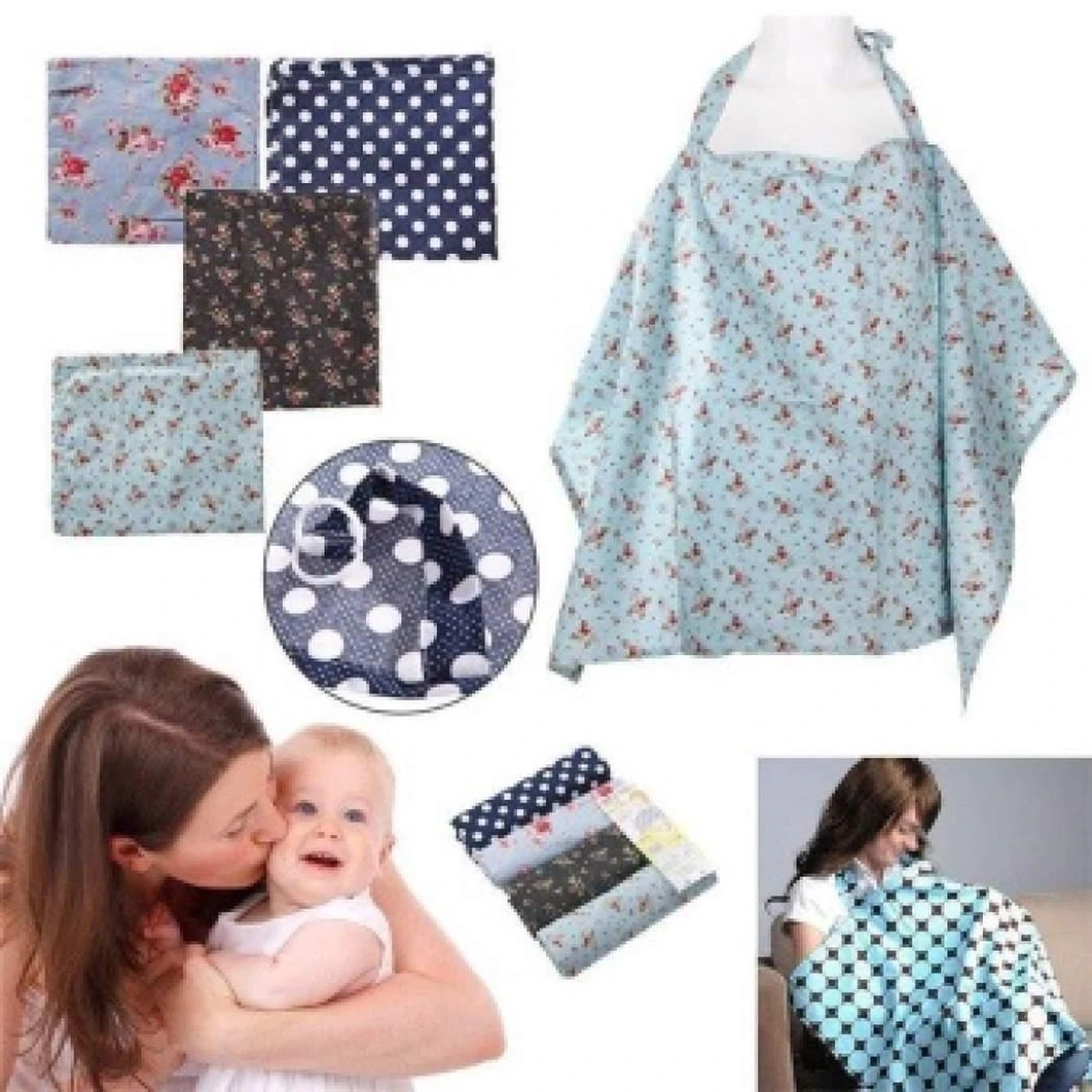 Merkloos Voedingsdoek | Borstvoeding Doek | Borstvoedingsdoek | Donker Blauw 9 Merkloos Voedingsdoek | Borstvoeding Doek | Borstvoedingsdoek | Donker Blauw - Afbeelding 7