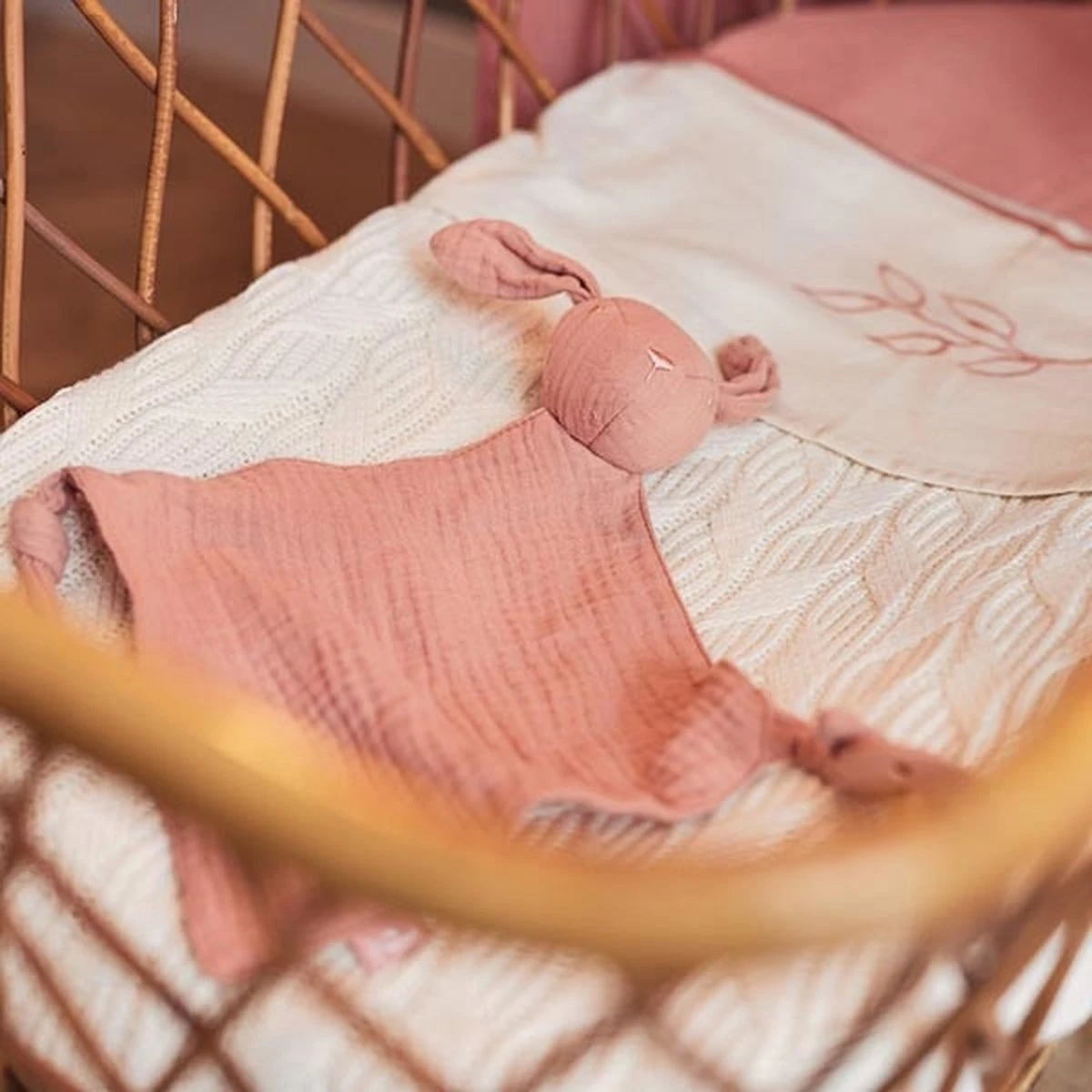 Jollein Speendoekje Bunny Ears - Rosewood 12 Jollein Speendoekje Bunny Ears - Rosewood - Afbeelding 10