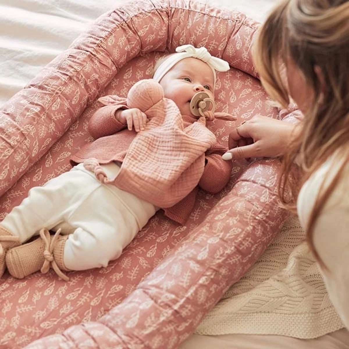 Jollein Speendoekje Bunny Ears - Rosewood 13 Jollein Speendoekje Bunny Ears - Rosewood - Afbeelding 11