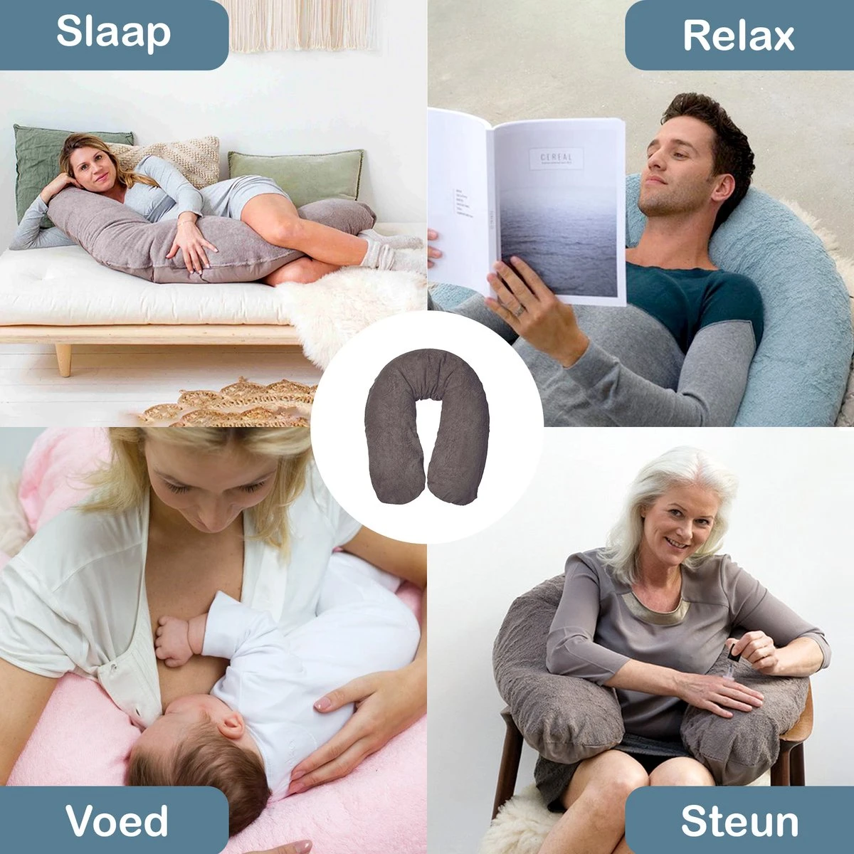 Form Fix XL Zwangerschapskussen - Voedingskussen - Zijslaapkussen - Body Pillow - Lichaamskussen - 185 Cm - Zonder Hoes 4 Form Fix XL Zwangerschapskussen - Voedingskussen - Zijslaapkussen - Body Pillow - Lichaamskussen - 185 Cm - Zonder Hoes - Afbeelding 2