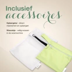 Wasbare Zoogcompressen - Cup B T/m E - Herbruikbare Borstcompressen Wasbaar - Inclusief Waszak&Opbergetui - 16 Stuks - Wit & Groen -Peuterpaleis Winkel 1200x1200 2297