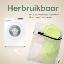 Wasbare Zoogcompressen - Cup B T/m E - Herbruikbare Borstcompressen Wasbaar - Inclusief Waszak&Opbergetui - 16 Stuks - Wit & Groen -Peuterpaleis Winkel 1200x1200 2301