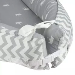 Buxibo Babynestje - Omkeerbare Babynest - Co-Sleeper/Bedbumper - Veilig Slapen - 88x53cm - Grijs -Peuterpaleis Winkel 1200x1200 2319