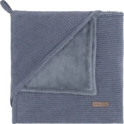 Baby's Only Wikkeldeken - Omslagdoek Baby Sense - Teddy Voering - Vintage Blue - 75x75 Cm - Geschikt Voor Drie- En Vijfpuntsgordel