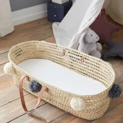 Bamboe Ovaal Matras - 72x32 Cm | Mozesmand - Kinderwagen - Wieg | Zacht Aanvoelend | 4 Cm Dik | Afneembare Hoes | Oeko-Tex® | EU-product -Peuterpaleis Winkel 1200x1200 2618