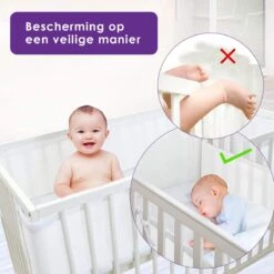 ADSafety - Baby Bed Omrander - Bedbumper - Hoofdbeschermer - Set Van 2 - 340x30cm & 160x30cm -Peuterpaleis Winkel 1200x1200 2625