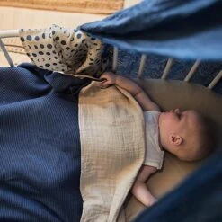 Jollein Baby Deken Wieg 75x100cm Basic Knit - Jeans Blue -Peuterpaleis Winkel 1200x1200 2648