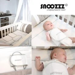 Snoozzz Slaapwikkel Regular - Baby Slaaphulp - Voorkomt Voorkeurshouding - Geschikt Voor Wieg En Ledikant - 0+ Maanden - Wit/Grijs - 180 X 50 Cm -Peuterpaleis Winkel 1200x1200 2723