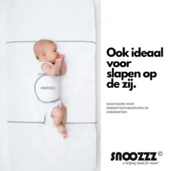 Snoozzz Slaapwikkel Regular - Baby Slaaphulp - Voorkomt Voorkeurshouding - Geschikt Voor Wieg En Ledikant - 0+ Maanden - Wit/Grijs - 180 X 50 Cm -Peuterpaleis Winkel 1200x1200 2725